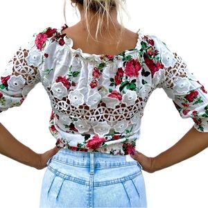 Woman’s summer floral blouse